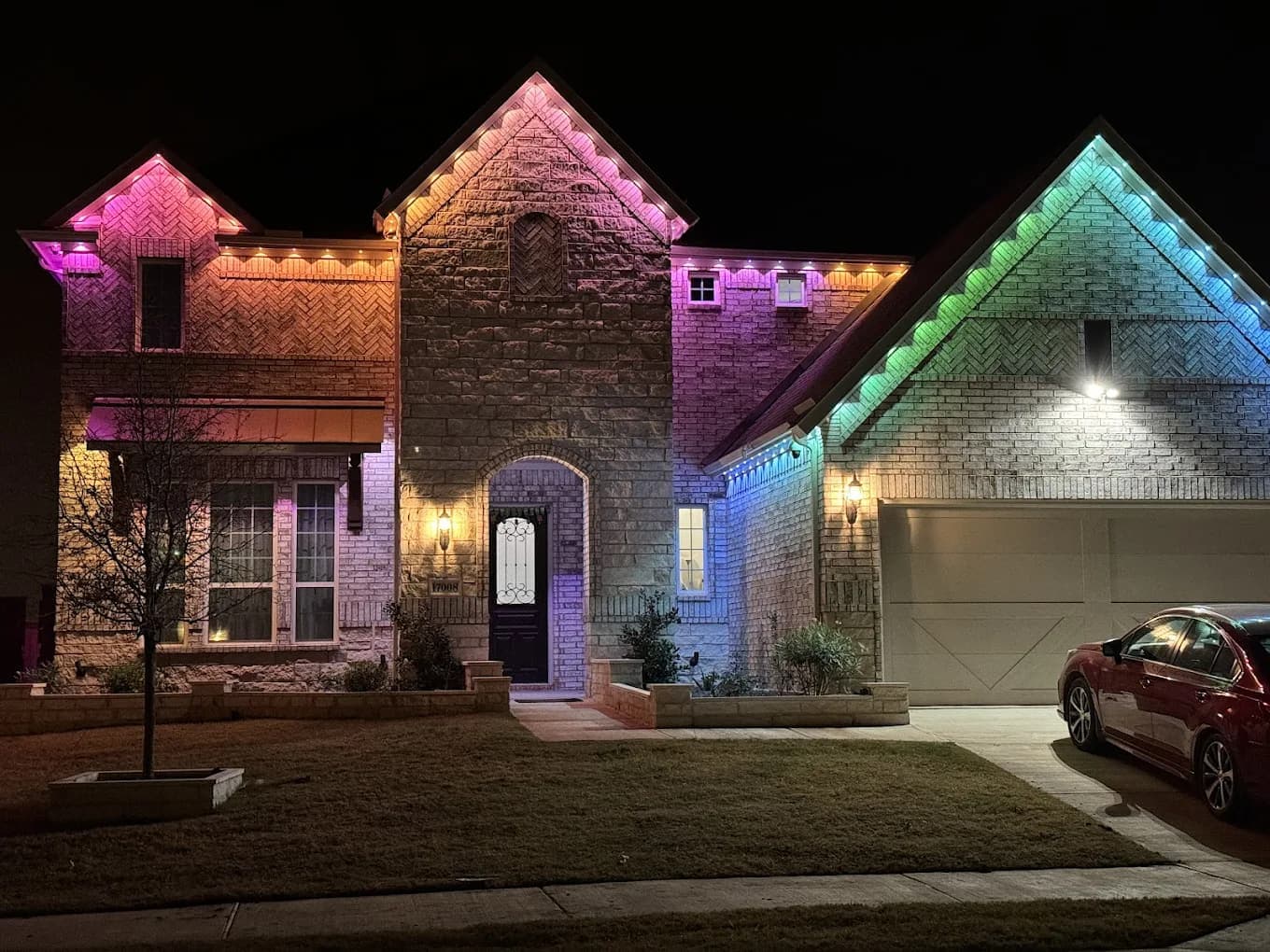 Exterior home lighting in North Texas