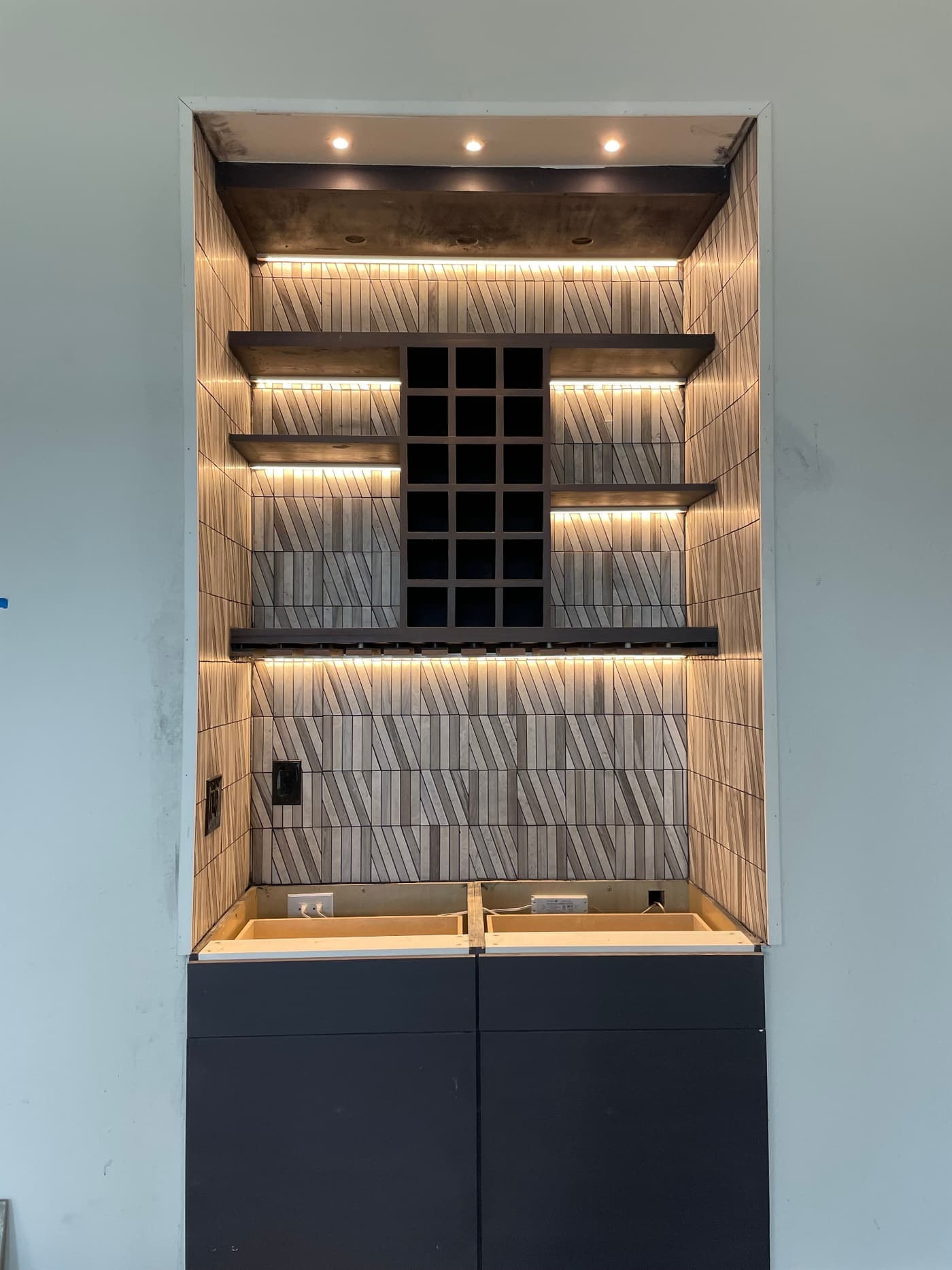 Wine bar accent lighting in North Texas